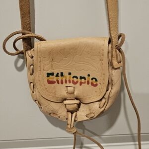 Ethiopia 100% leather Handmade  crossbody bag